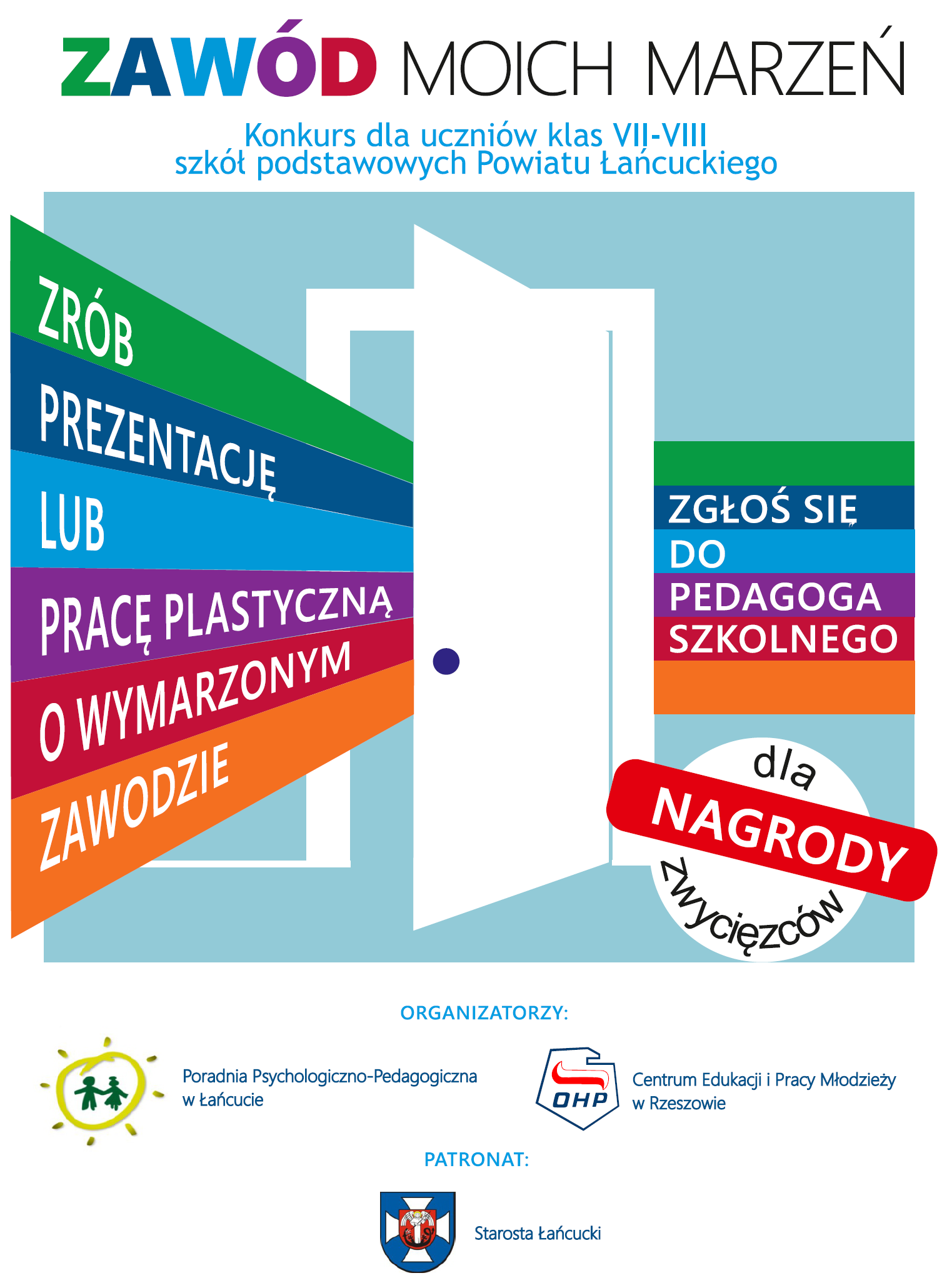 Plakat dotyczący konkursu zawód moich marzeń