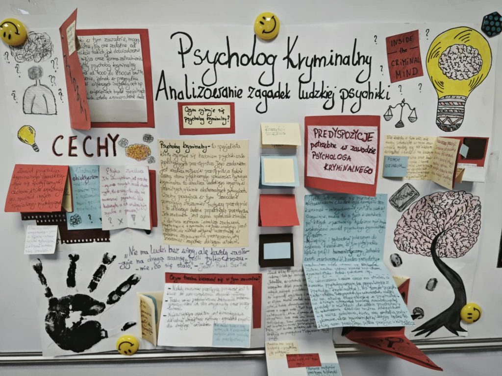 Zdjęcie przedstawiające pracę plastyczną, która otrzymała 3 miejsce  w X edycji Powiatowego Konkursu Wiedzy o Zawodach „Zawód moich marz