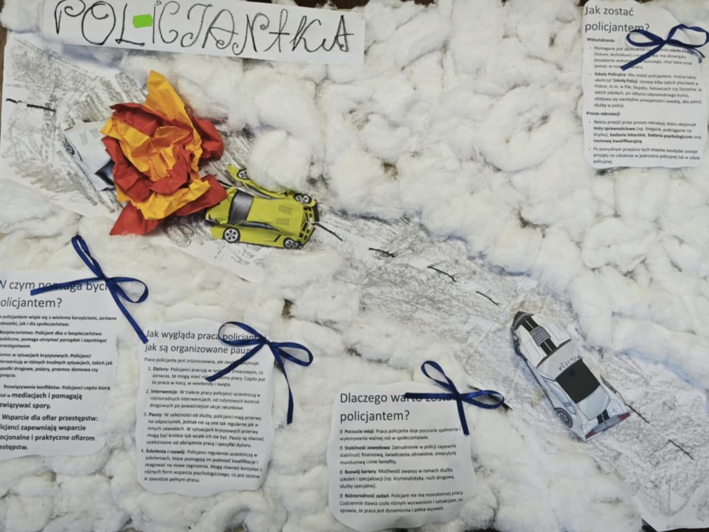 Zdjęcie przedstawiające pracę wyróżnioną w X edycji Powiatowego Konkursu Wiedzy o Zawodach „Zawód moich marz