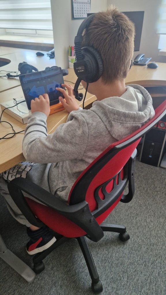 Zdjęcie przedstawiające ucznia podczas treningu metodą Warnkego