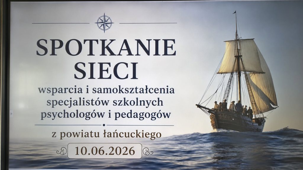 Plakat sieci wsparcia i samokształcenia pedagogów i psychologów szkolnych