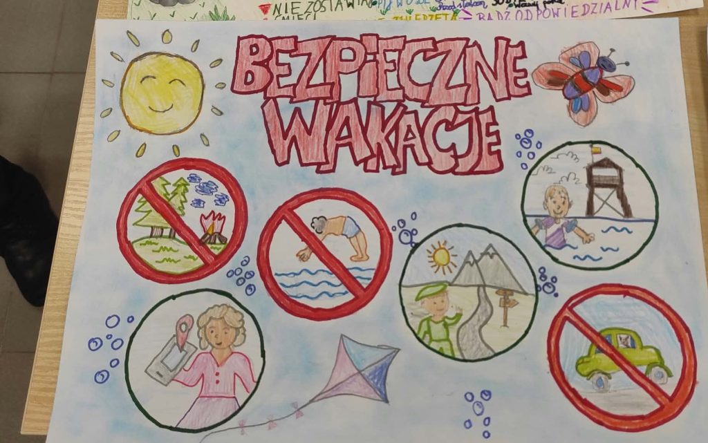 Praca na konkurs "Bezpieczne Wakacje"