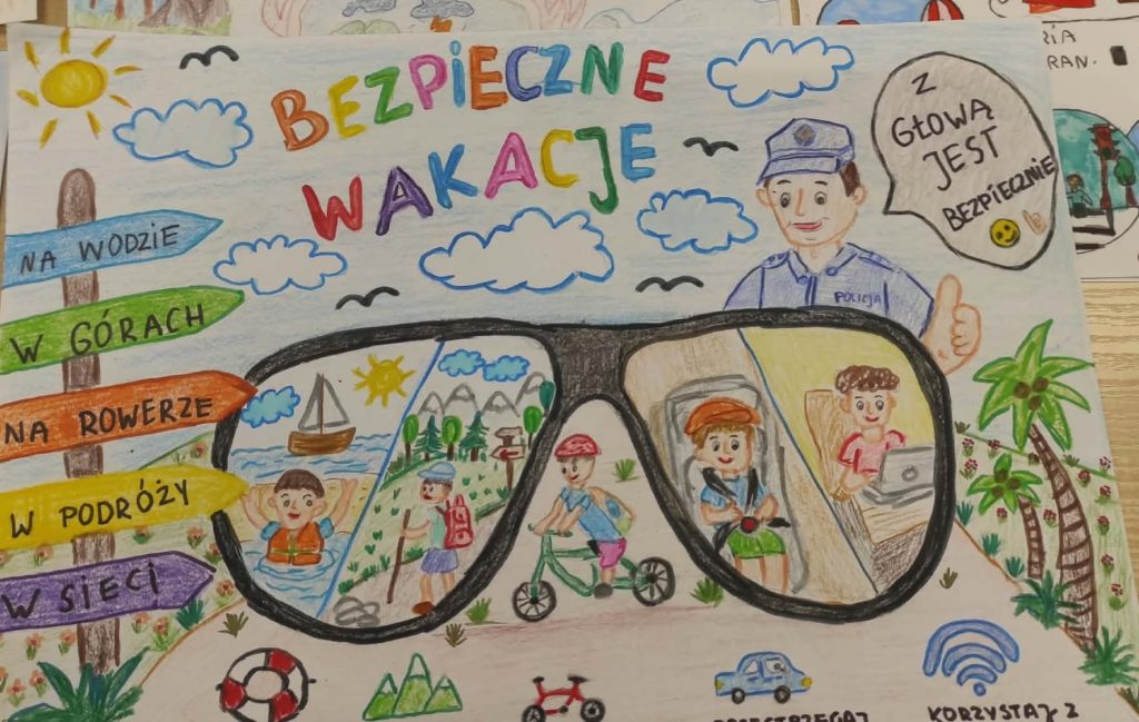 Praca na konkurs "Bezpieczne Wakacje"